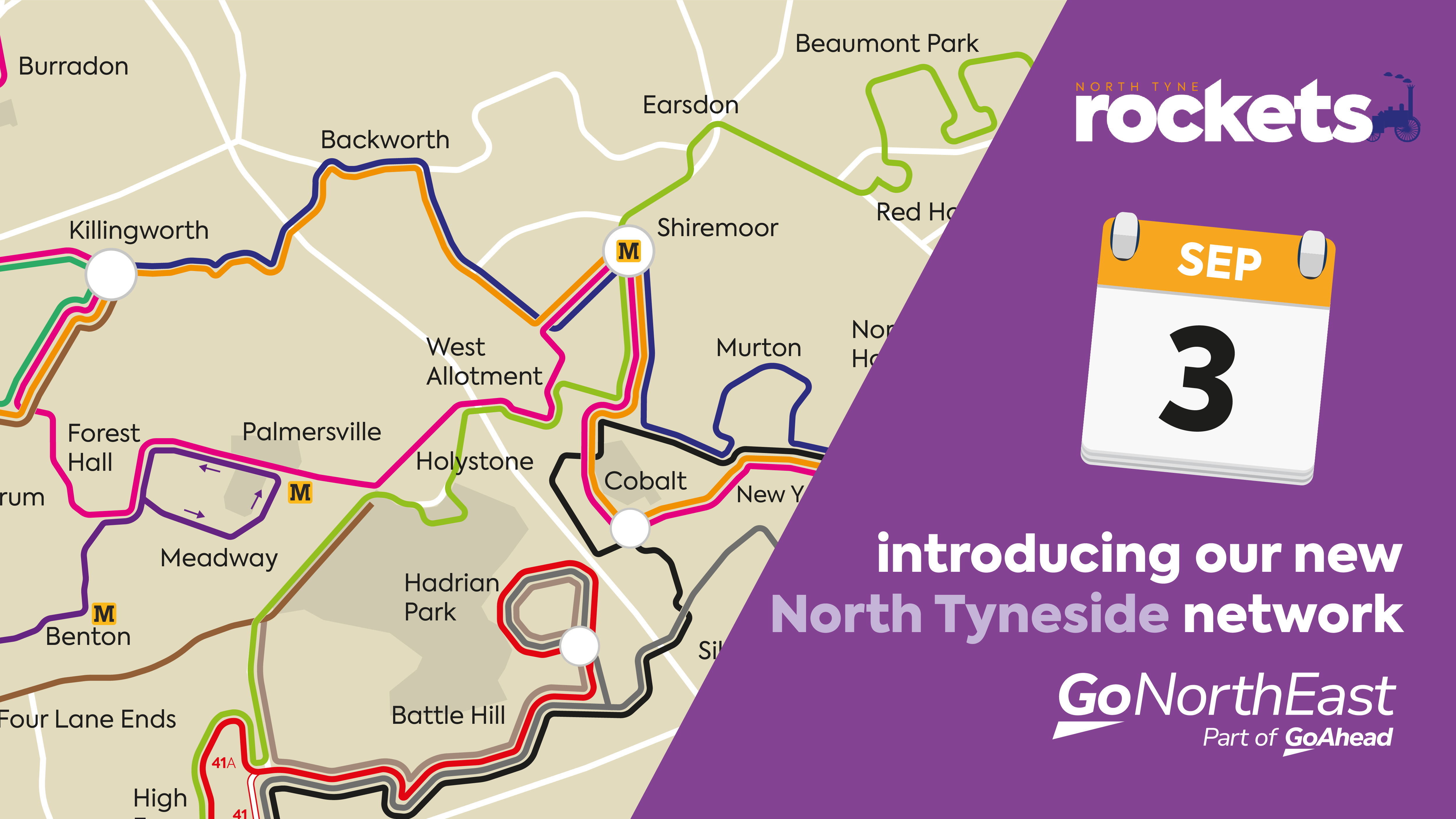 New services in North Tyneside from Sunday 3 September Go North East